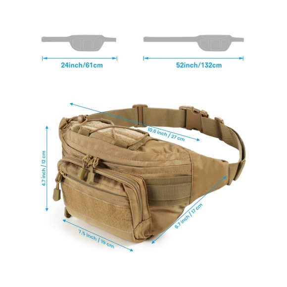 Fanny Pack Military Waist Bag Pack Hip Bum Bag - Picture 16 of 16